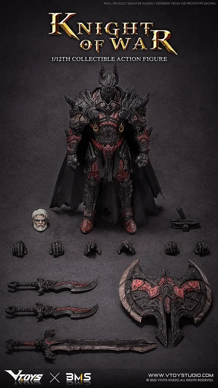 In Stock Vtoys X Bms Death Knight 1/12 Mobile Doll 6-inch Cloth Collection Model Collectible Toys