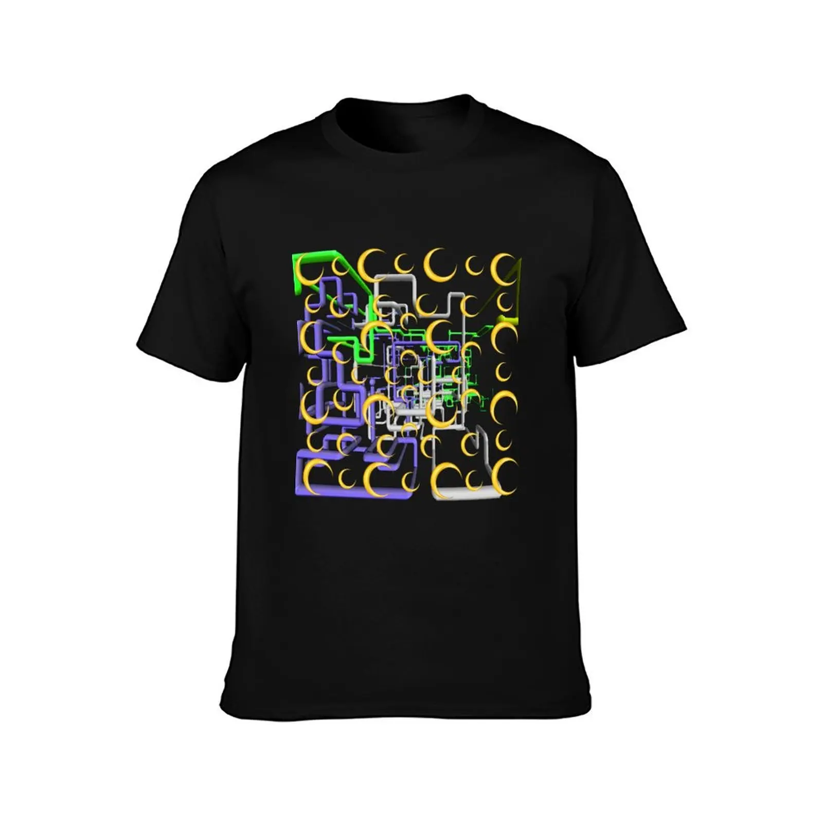 Dan Flashes pattern cool tim robinson #17 yellow,green,white and purple T-Shirt Summer Casual Cotton Tee Vintage Graphic Print