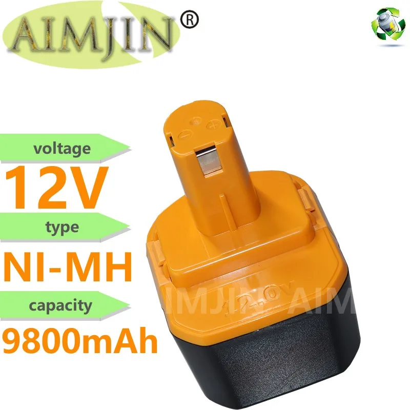 

NI-MH 12V 9800mAh For Ryobi Replacement Power Tool Battery 1400652 BID1211 CCD1201 CHD1201 CHD1 202 CTH1201 CT