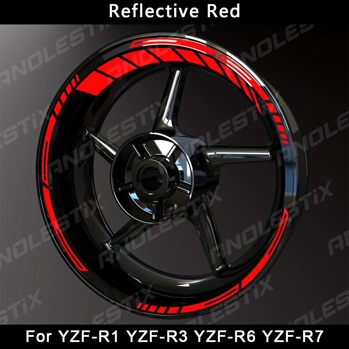 AnoleStix Reflective Motorcycle Wheel Sticker Hub Decal Rim Stripe Tape For YAMAHA YZF-R1 YZF-R3 YZF-R6 YZF-R7