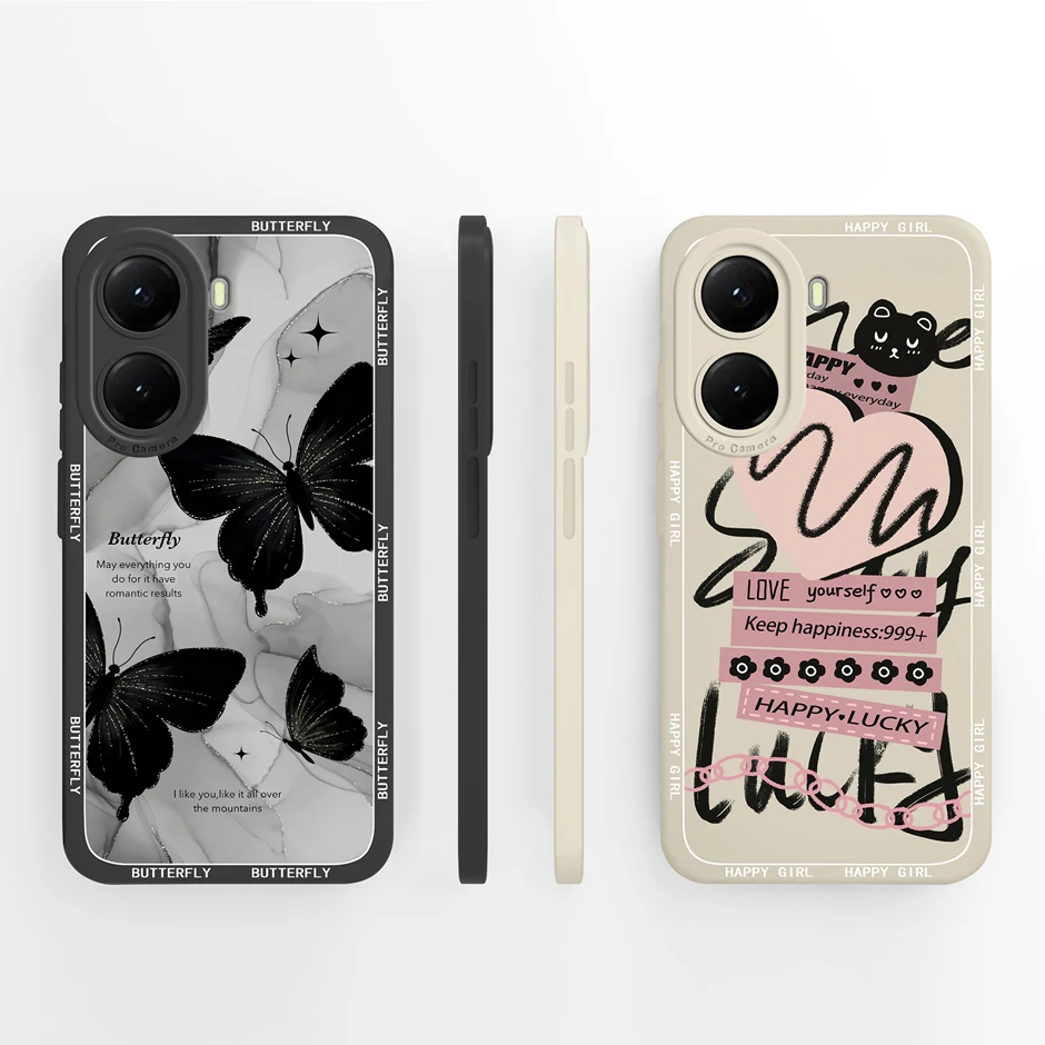 New Design Cases For Xiaomi Poco X7 Pro Pretty Butterfly Silicone Soft Cover For XiaomiPocoX7 Pro Bumper XiaomiPocoX7Pro Fundas