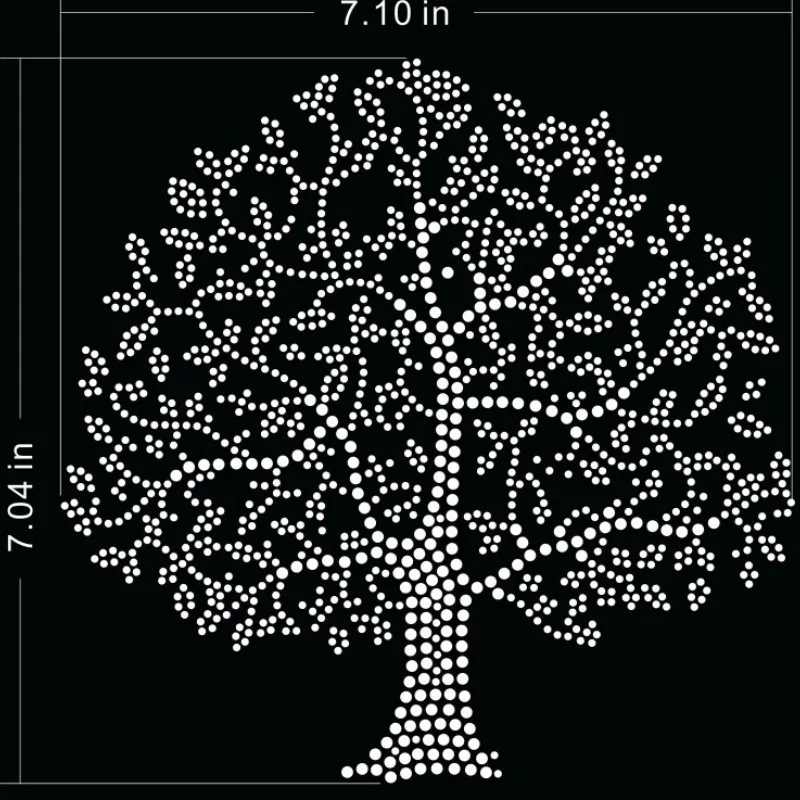 

Big tree design iron on rhinestone appliques hot fix rhinestone transfer motifs strass iron iron on transfer applique patches