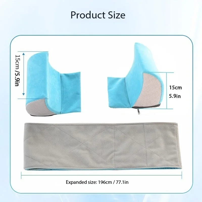 Wheelchair Anti-Side Pillow for Elderly People Sitting in Wheelchair Back Support Cushion Adjustable Patient Anti-Slip and Fixed