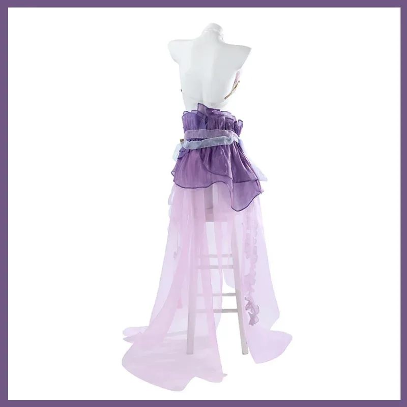 أنيمي لعبة الطريق إلى أي مكان Yingying تأثيري حلي رائع الأرجواني مساء اللباس امرأة مثير ملثمين الكرة كرنفال البدلة؛ 2'a، 6.h؛