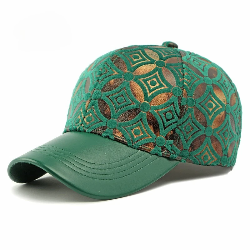 Vintage Geometric Printed Baseball Cap Adjustable Sunscreen Women Men Street Fashion Decorate All Seasons Sports Weekend Trips