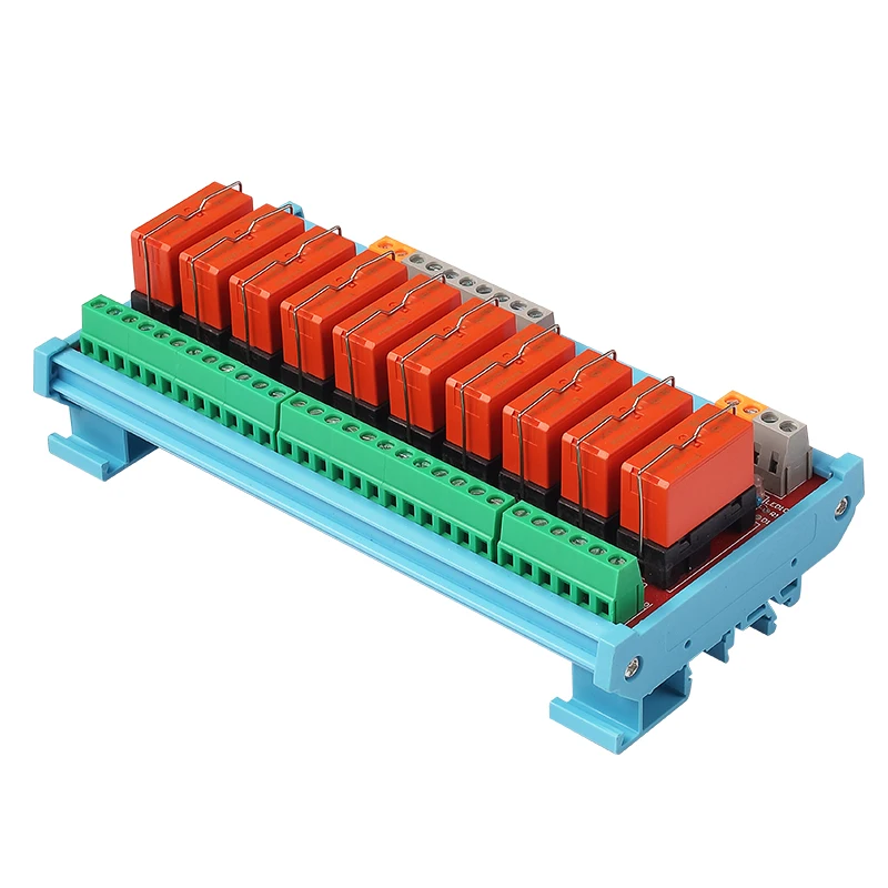 10 Channels 1NO 1NC Relay Module  12A 24V DC Electromagnetic Relays Anti interference Protective Circuit