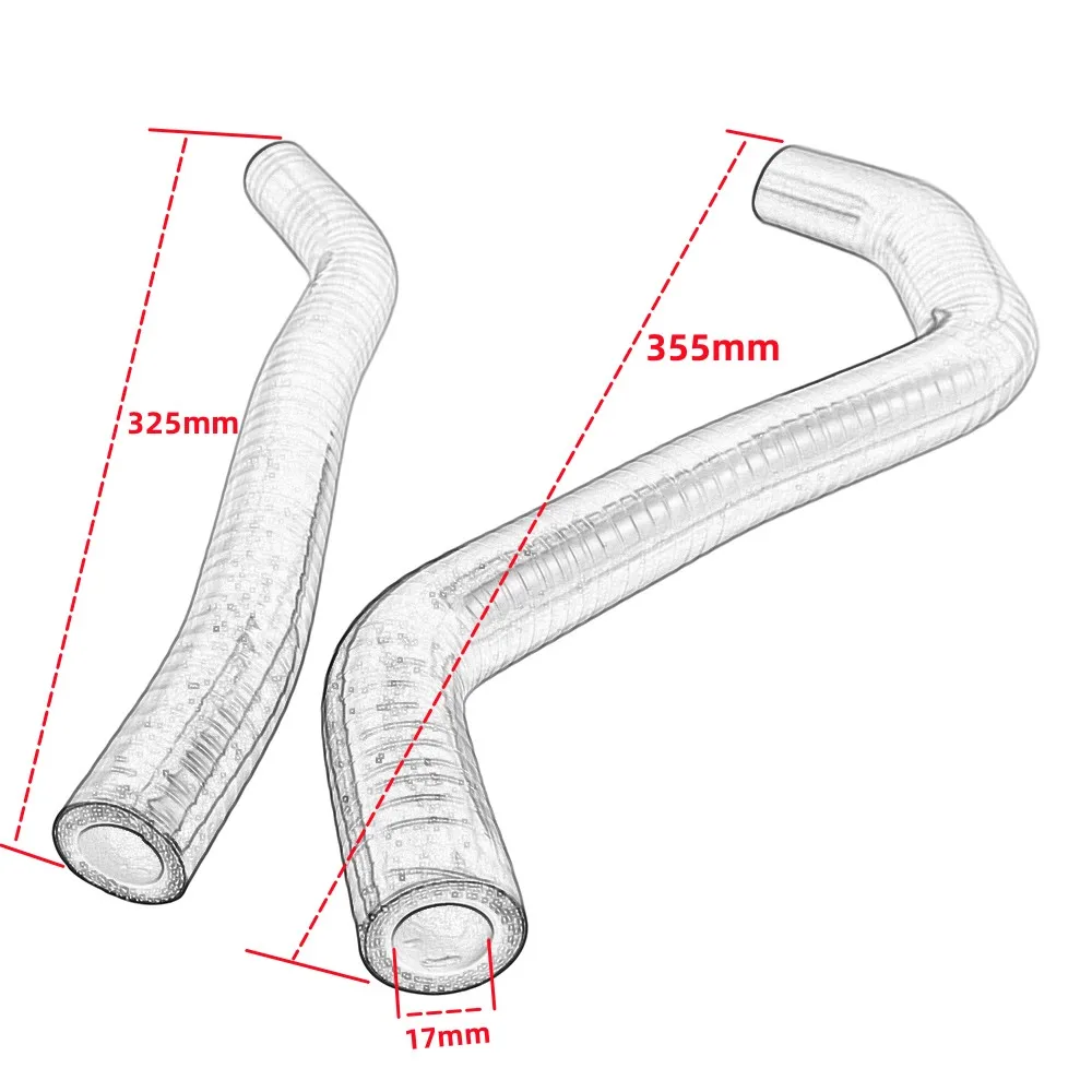 Motorcycle Radiator Hose Kit for Honda CRF250L, Silicone, Heat-Sensitive Color Change – Cooling Replacement with Steel Clamps