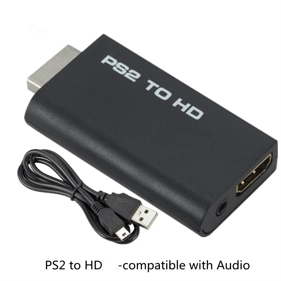 Ps2 zu hd-kompatibler Audio-Video-Konverter-Adapter 480i/480p/576i mit 3,5-mm-Audioausgang für alle ps2-Anzeigemodi