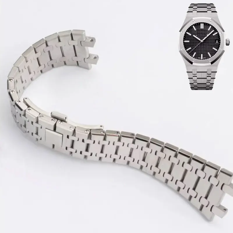 

Браслеты из нержавеющей стали для AP ROYAL OAK 15400 26331 15500 26 мм ремешок для часов складной ремешок с пряжкой традиционные аксессуары для часов