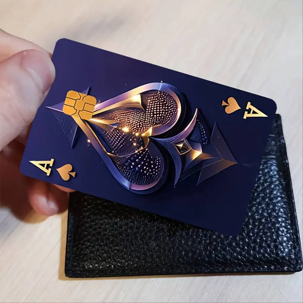 Ace Of Spades Poker Credit Card Sticker Bubble Free High Quality PVC Decal For EBT Debit Transit Small Chip Cards