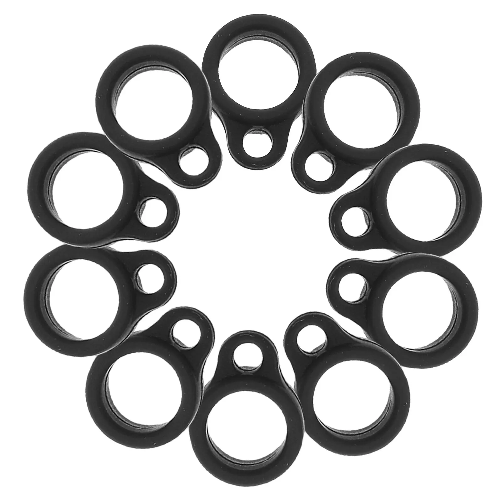 100Pcs Anti-Lost Silicone Rings Band Comfortable Heatproof Loops for Silicone Lanyard Neck Strap Pen Holder Ring Tightener