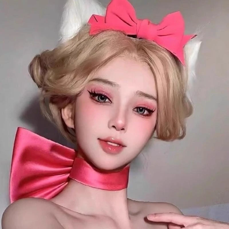 Big Bowknot Choker Collar Pałą na szyję regulację animes cosplays Costiums Lolitas Bowtie Neck Accessorise dla kobiet dziewcząt