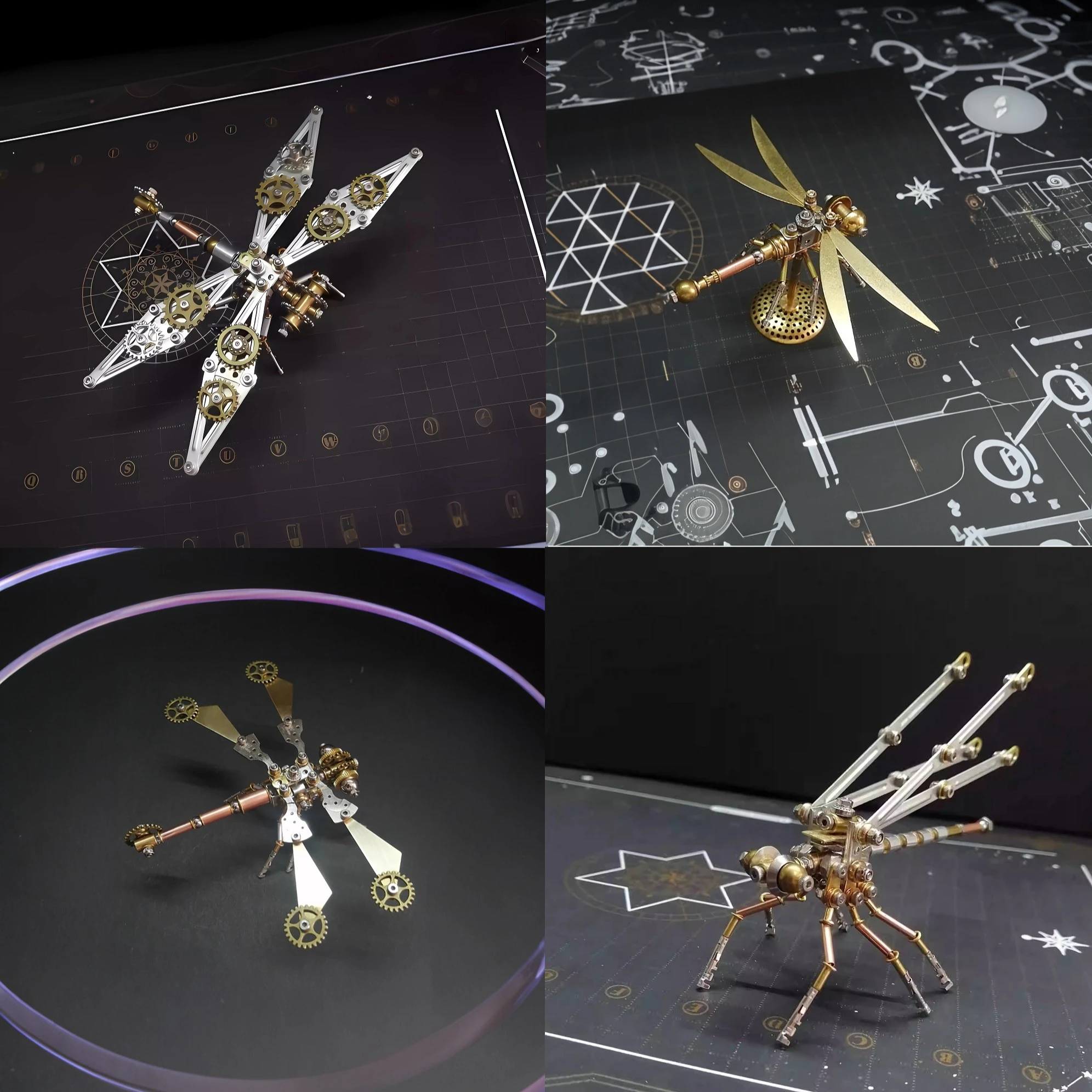 Metal Dragonfly Puzzle - 3D Art, Brain Teaser Desk Decor for Engineers & Zen Garden Lovers, Stress Relief Gift for Adults