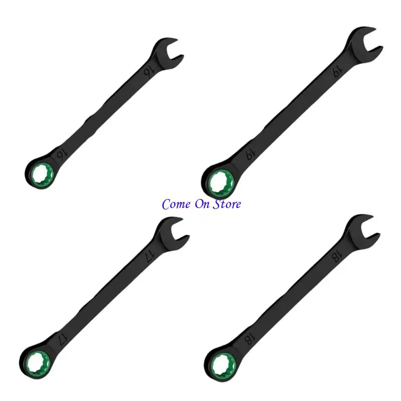

M6CF Auto Ratchet Mechanism Box End Wrench Optimized Leverages Handle Spanner For Effortlessly Bolt Tightening 1set/5pc/4pc