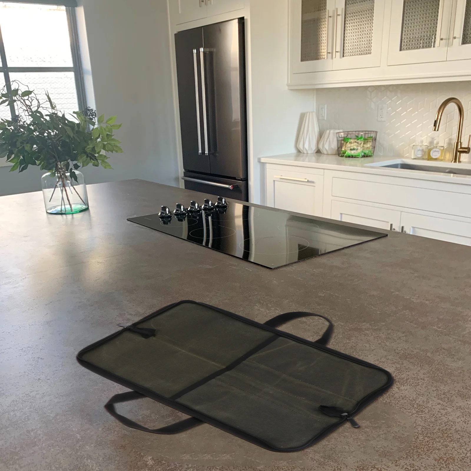 

1Pcs Canvas Chef Cutlery Storage Bag Large Capacity Knife Organizer Portable Pouch for Camping Bbq Travel