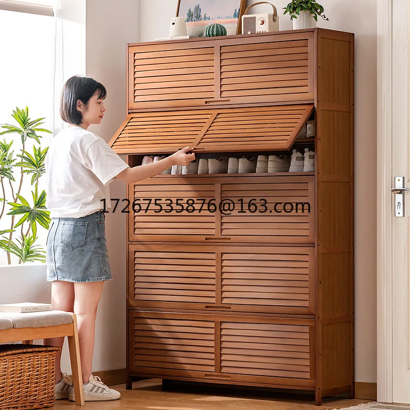 

Shoe cabinet tall vertical entrance cabinet integrated closing cabinet door corridor shoe rack multi-layer with door shoe rack