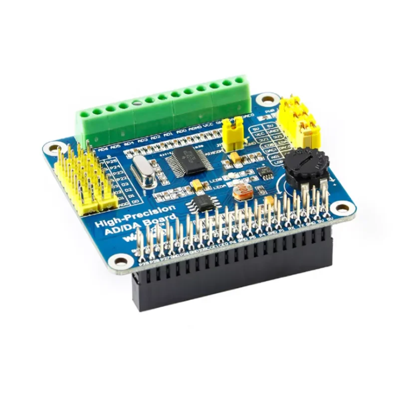 1pcs Raspberry Pi 3B / 4B High-Precision AD/DA Analog/Digital Module Expansion Board DAC8532 ADS1256