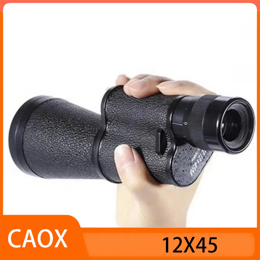 CAOX Metal 12X45 Military Monocular HD High Quality Portable Mini Telescope Captain Caribbean Pirates Spyglass Binoculars