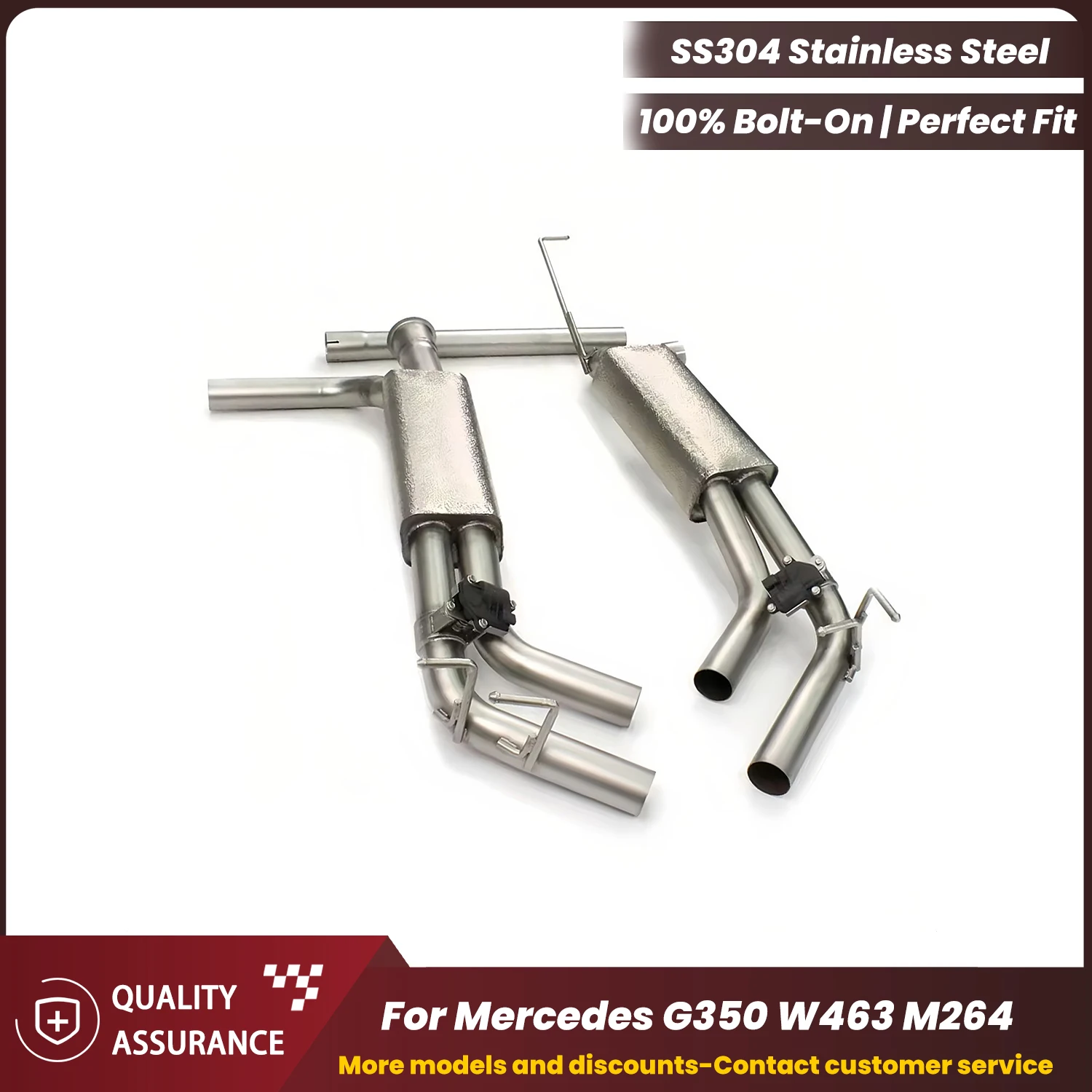 

ECCF Valvetronic Catback Exhaust For Mercedes G350 W463 M264 Aggressive Exhaust Sound Performance Upgrade Easy Installation