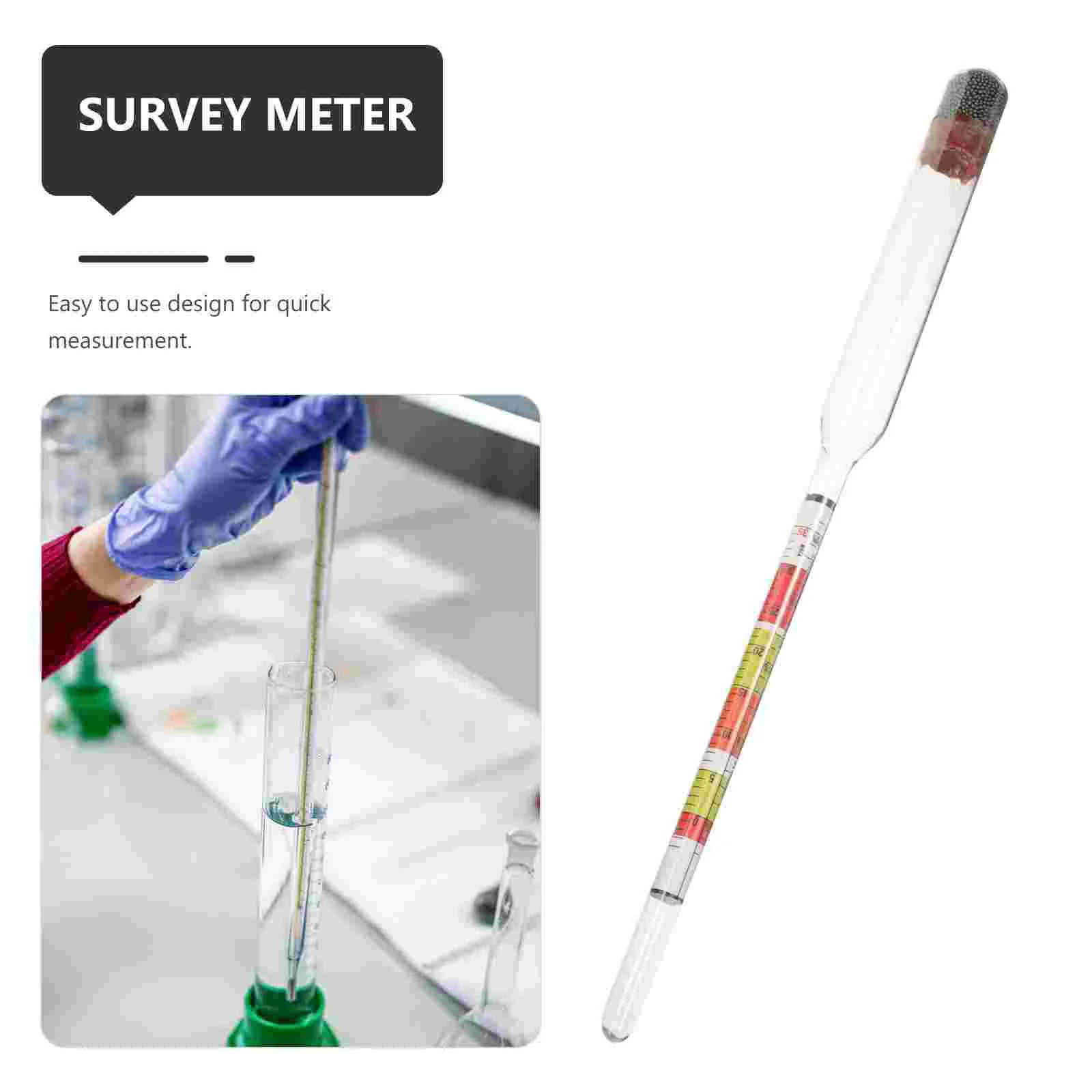 Alcohol Meter Brewing Tool Glass Vinometer Hydrometer Test Jar Suite Percentage Tester Distilling Supplies Making for