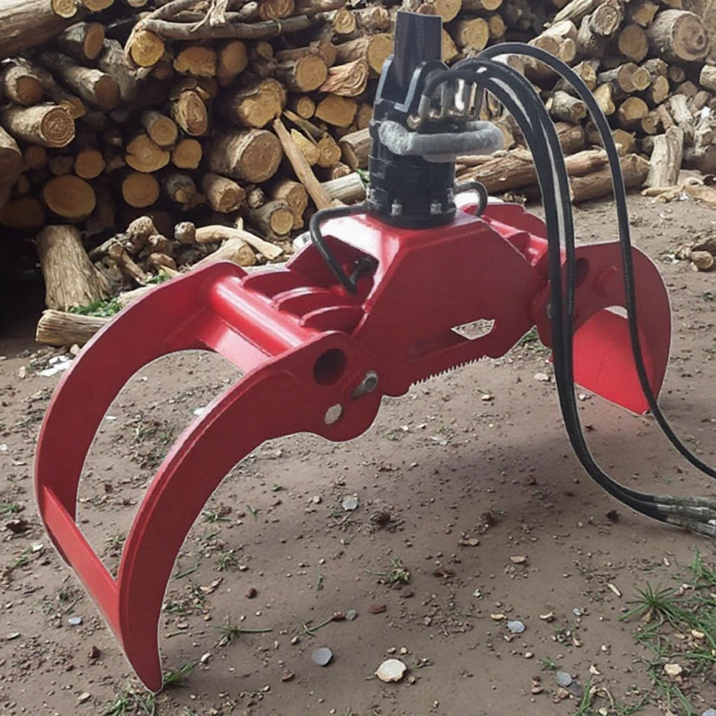 ELog Grapple حفارة صغيرة دوارة من الخشب مع دوار هيدروليكي #1