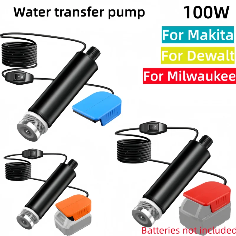 

Portable DC submersible pump for Makita/Dewalt/Milwaukee 18V 20V battery, 635GPH high-efficiency submersible pump for daily use