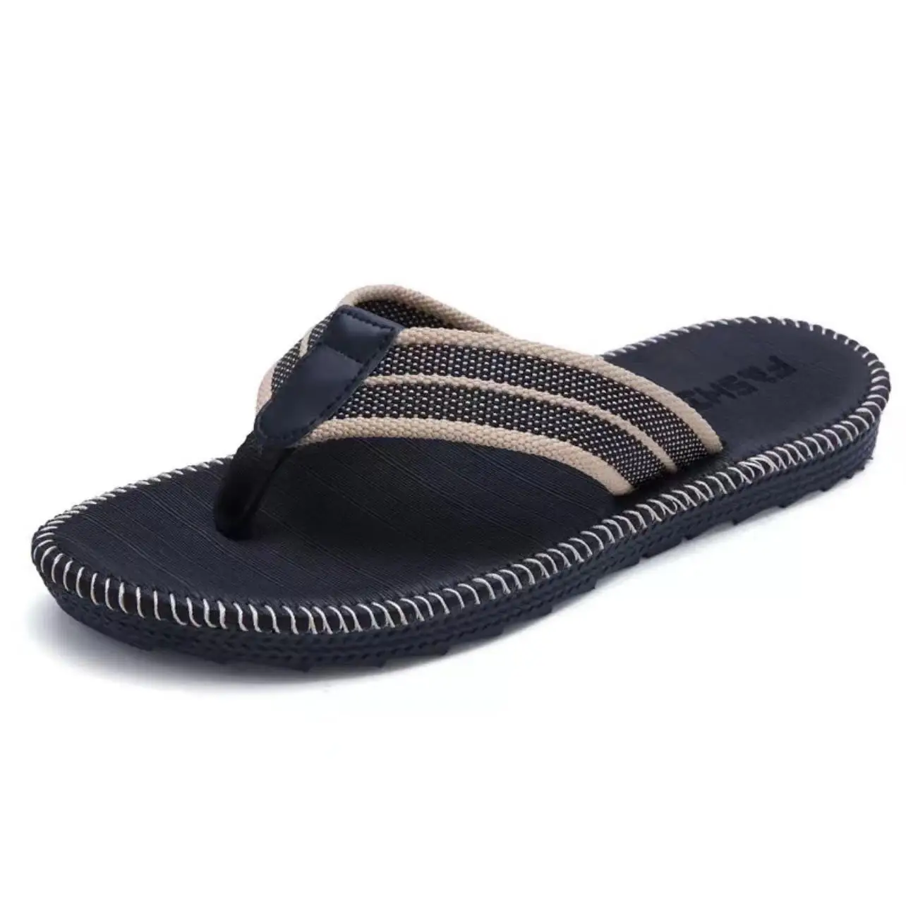 Ein Paar Herren-Slipper, flache Outdoor-Strand-Flip-Flops, lässige Frühlings- und Sommer-Slipper, rutschfeste Herren-Hausschuhe für drinnen, S – Detail 12