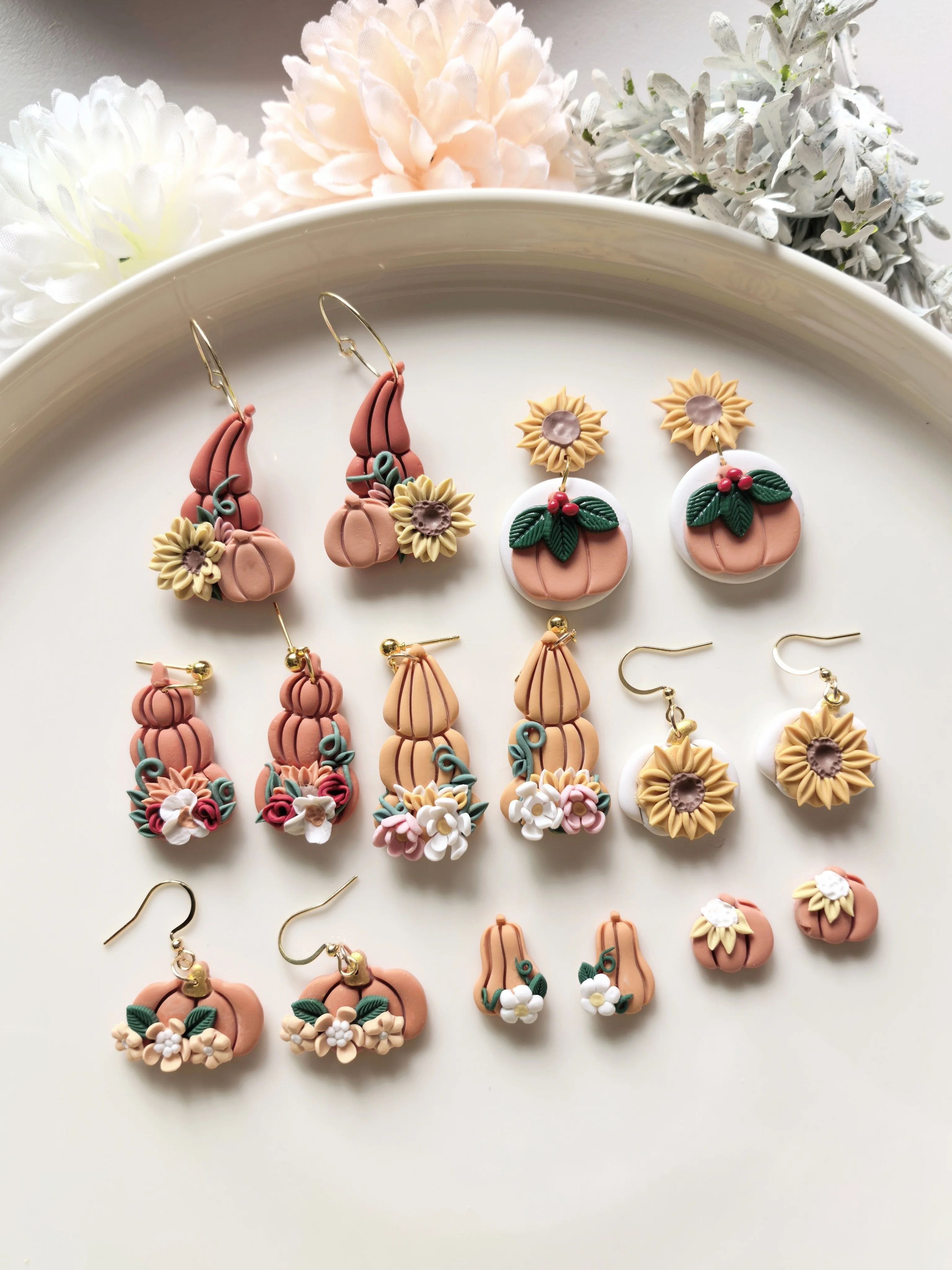 سلسلة اليقطين للهالوين قواطع طين بوليمر قوالب قطع الطين أقراط يدوية لصنع المجوهرات أدوات يدوية