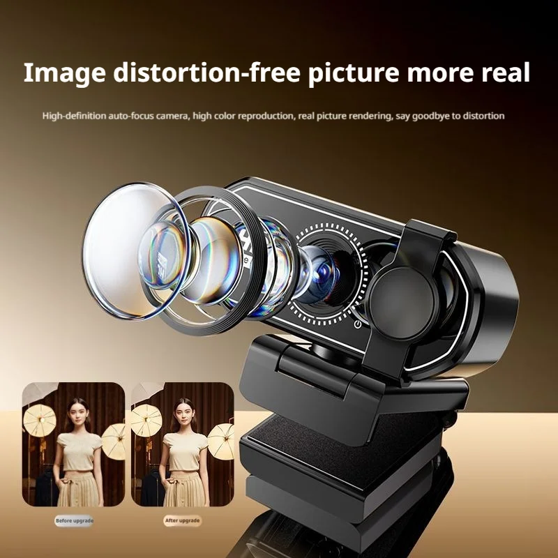 USB 2.0 Hd Webcam For PC Laptop Desktop Computer Manual Focus Plug & Play Camera For Win7 Win10 Win11 Ios 1.5m Cable