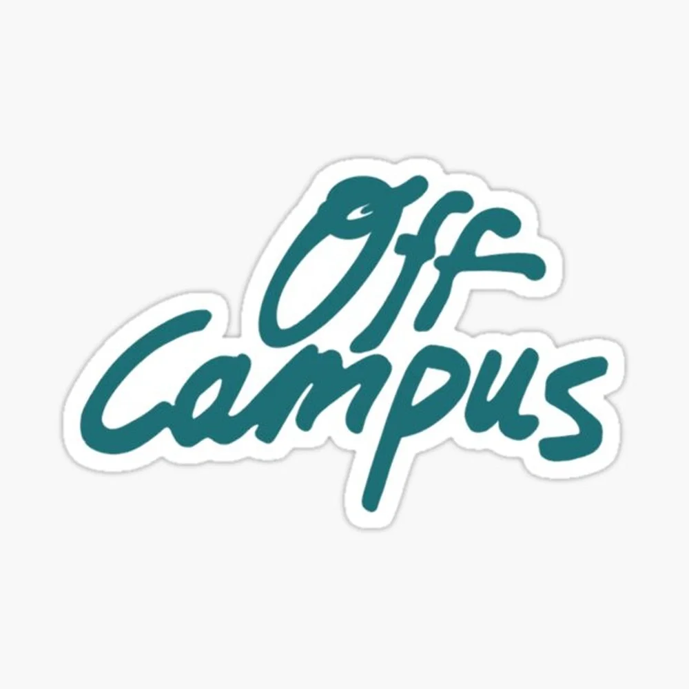 

Off Campus logo Sticker for Laptop Decor Bedroom Car Cute Cartoon Art Fashionable Public Suitcase