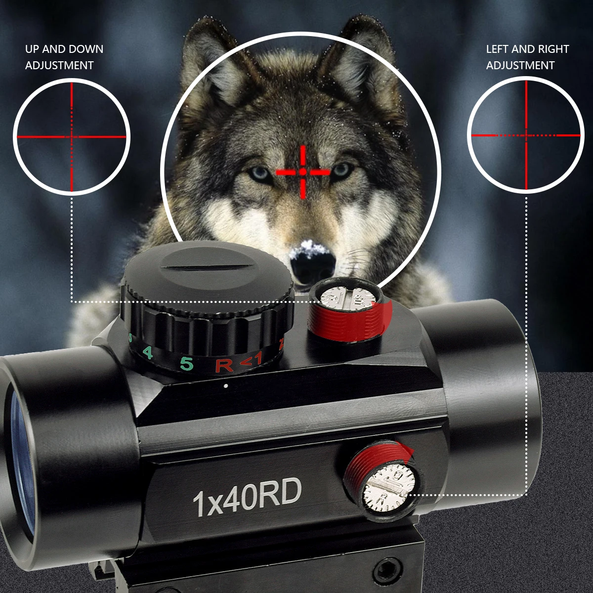 1X30 1x40 Red Dot Scope Sight Tactical Rifle scope Green Red Dot Collimator Dot With 11mm/20mm Rail Mount For Hunting