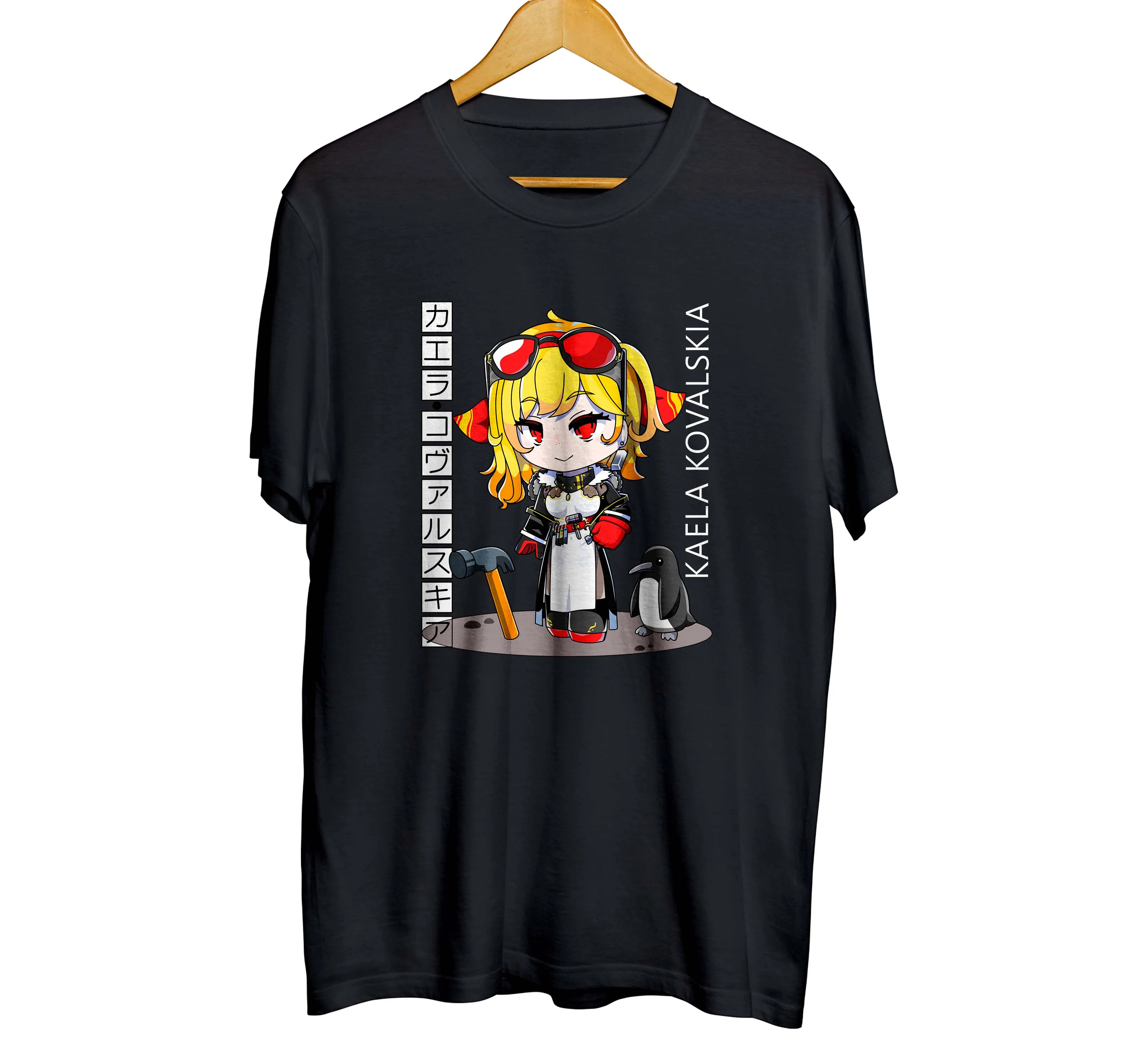 T-shirt distroanime vtuber CHIBI KAELA KOVALSKIA - HOLOLIVE IDN 100% cotton combed 30s