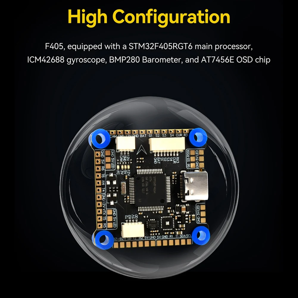 B27B F405 FC& ESC Stack For RC FPV Freestyle Drones- F405 Flight Controller, 60A 4In1 ESC 3-8S Lipo Dual BEC 30.5X30.5Mm Parts