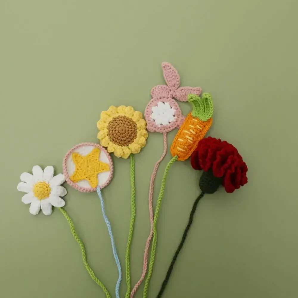 1PC Gift Multicolor Daisy B02 Practical Wool Knitted B02 Pagination Mark Book Clip Reader Offices Supply Bookmark