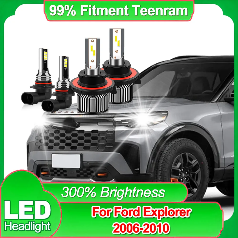 

240W LED Canbus Car Headlights 6000K White Fog Lights 40000LM Turbo Lamps 12V For Ford Explorer 2006 2007 2008 2009 2010