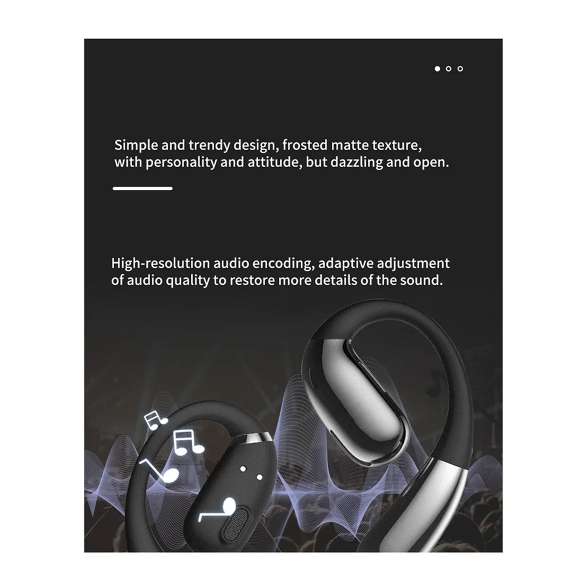 Беспроводные наушники с подвесными ушками Bluetooth 5,4 Hi-Fi стерео музыкальные наушники с крючком для ушей спортивные гарнитуры для бега C