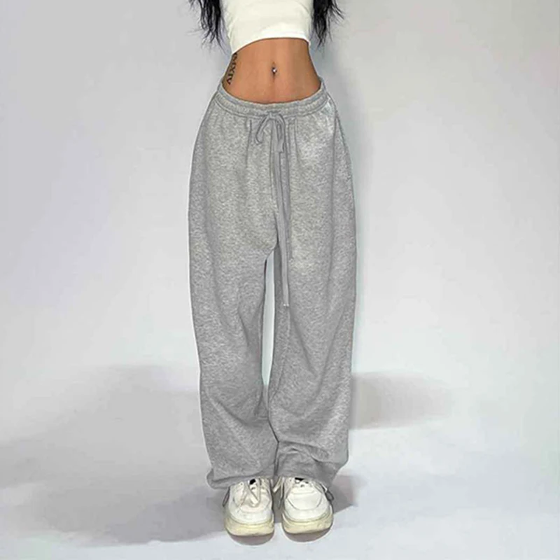 

MEXZT Y2K Oversized Sweatpants Women Black Baggy Joggers Harajuku High Waist Wide Leg Pants Summer Streetwear Casual Trousers