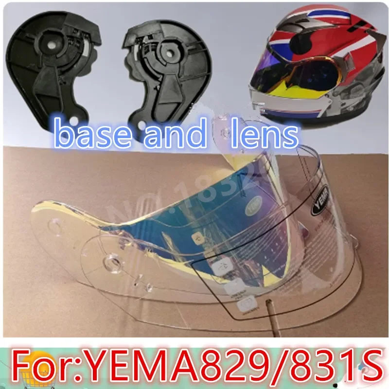 Helmet accessories transparent lens base for YEMA 829/831S helmet motorcycle accessories