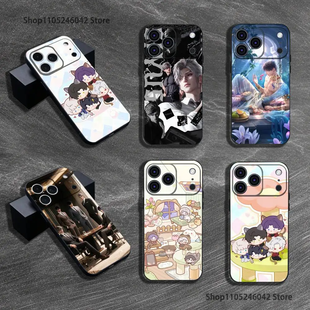 

L-Love and Deepspace Phone Case For iPhone 17,16,15,14,13,12,11,Pro,XS,Max,XR,Plus,E,SE4,Mini Black Shockproof Soft Cover