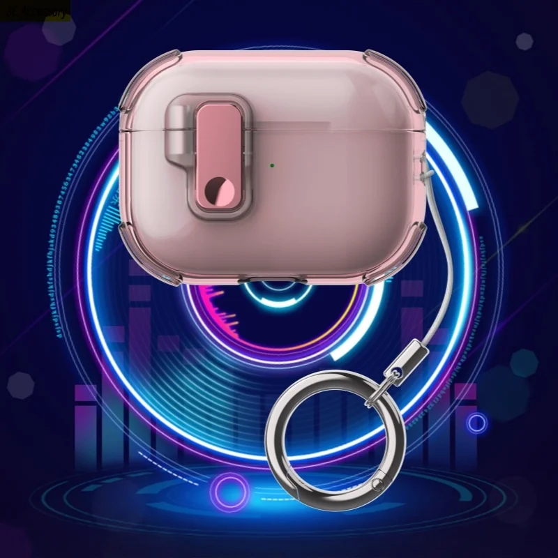 جديد 【2 في 1】غطاء حافظة AirPods Pro 2nd/1st Gen (2023/2022/2019) مع مجموعة أدوات تنظيف حافظة منبثقة أوتوماتيكية لأجهزة Air Pods 4