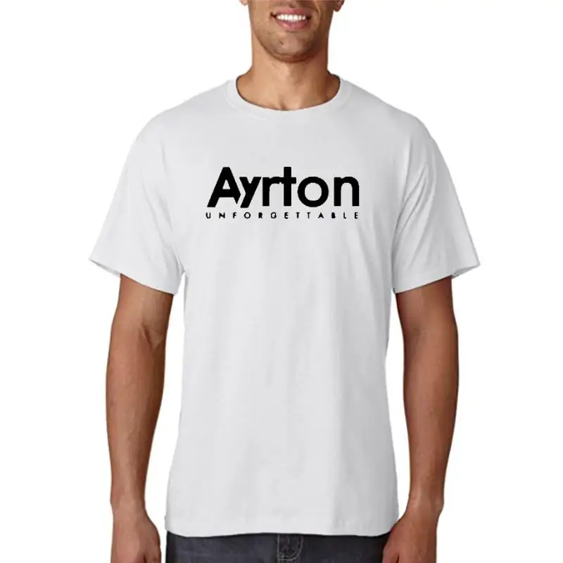 Title: Concert T Shirt Ayrton Senna Helmet  Logo Youth Slim Fit Short Sleeve Tees Exercise Male Men Short Sleeve T-Shirt