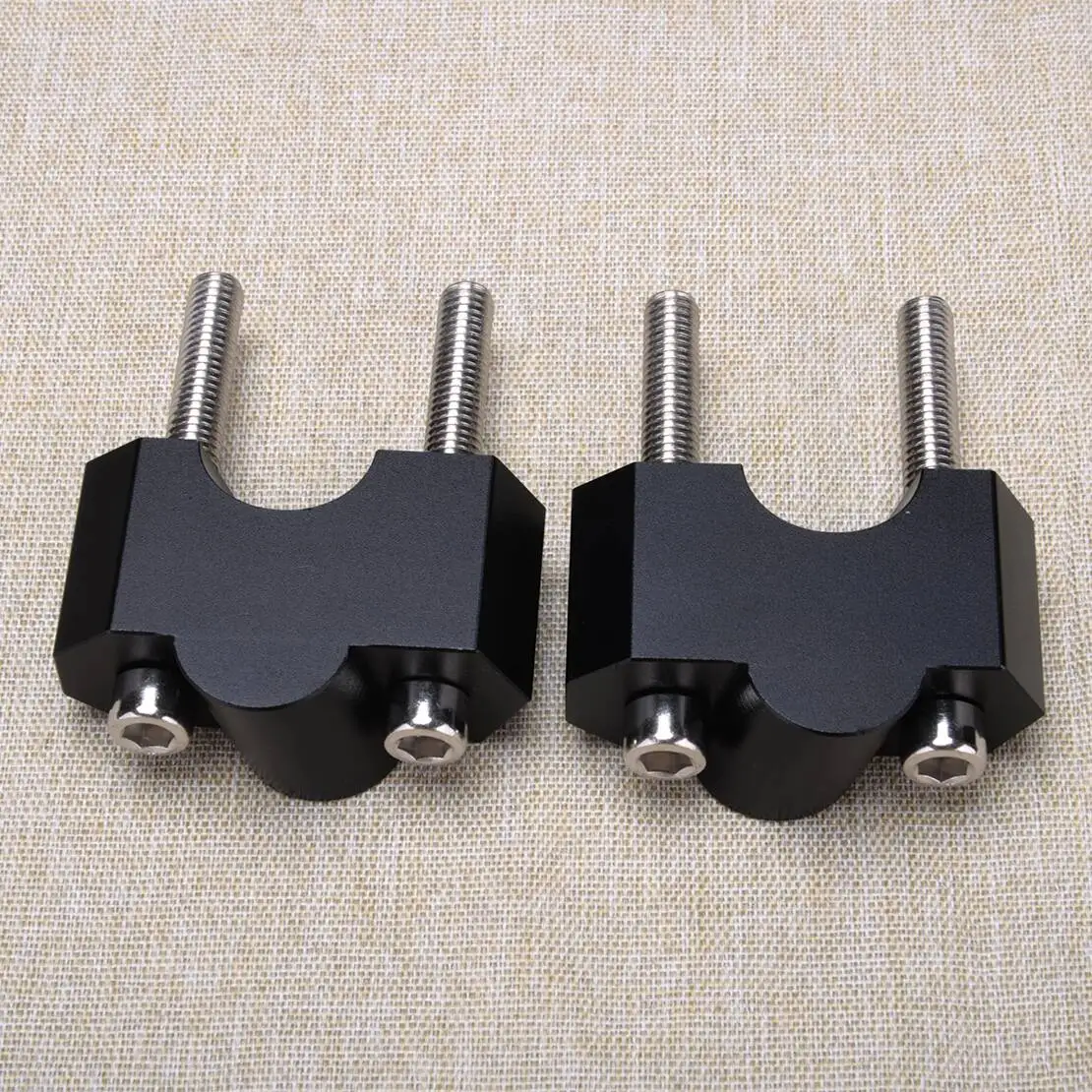 1 Pair CNC Handle Bar Riser Clamps Black Fit for Kawasaki Z750 Z750S Z750R Z1000 Aluminum Alloy