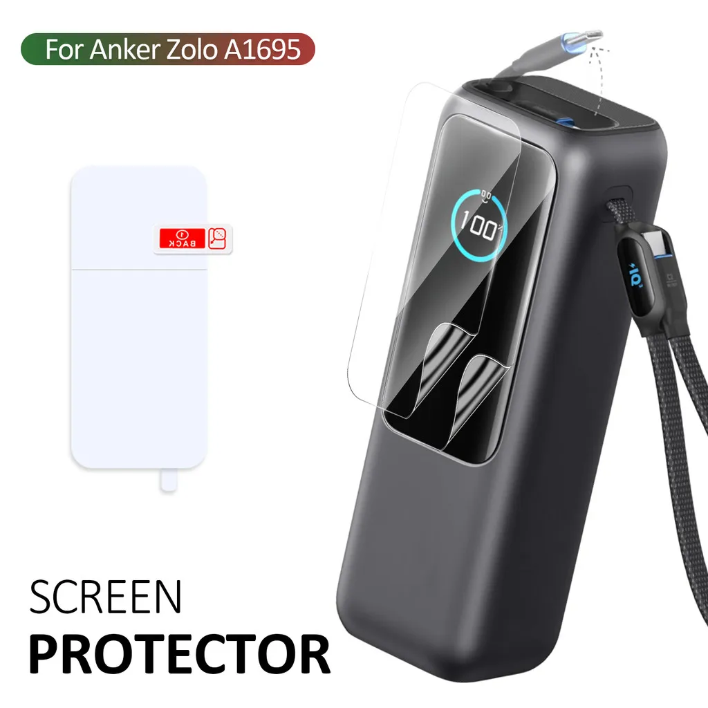 For Anker Zolo A1695 Power Bank Screen Protector HD Clear Soft Hydrogel Film Powerbank Display Premium Protective Guard Smooth