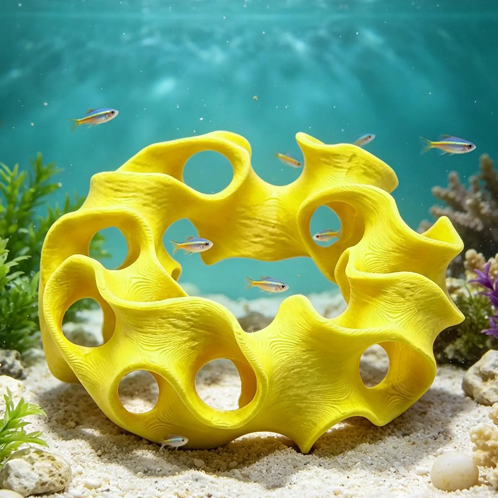 Aquarium-Deko Betta-Hängematte Fisch-Deko Schwimmende Betta-Versteckshöhle Garnelenhöhle Aquarium-Hängematte, Schwimmender Futter- und Ruheplatz – Detail 4