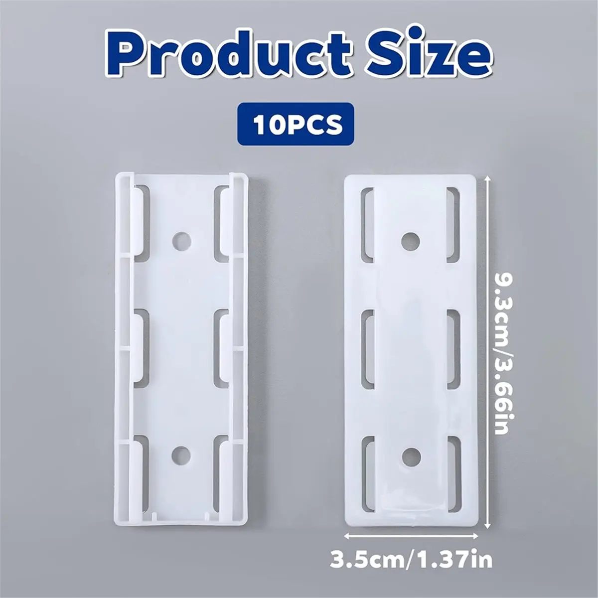 50Pcs Socket Holder Adhesive Punch Free Power Stirp Holder Kit, Plug Sockets Holders Self Adhesive Desktop Socket Fixer
