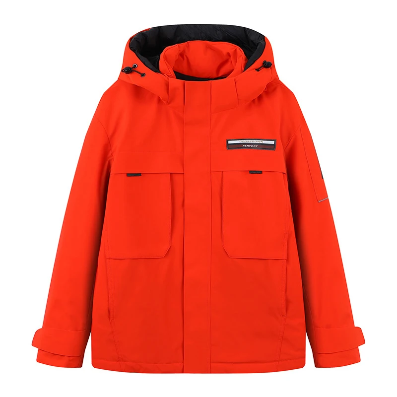 

Мужская повседневная модная куртка из белого гусиного пуха, зимняя теплая ветрозащитная рабочая одежда, коллекция зима 2023, верхняя одежда