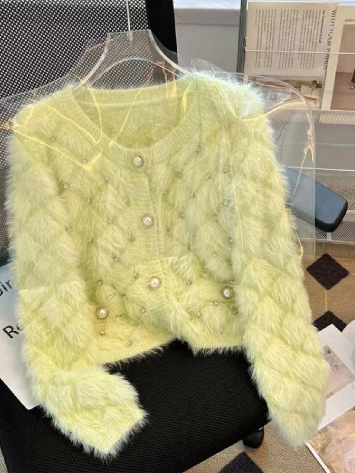 

ort Свободный крой круглый Ne Женская верхняя одежда Внутренняя одежда Ранняя осень Зима Новый Sle Sweet Sadn Commute Sle Полиэстер F...