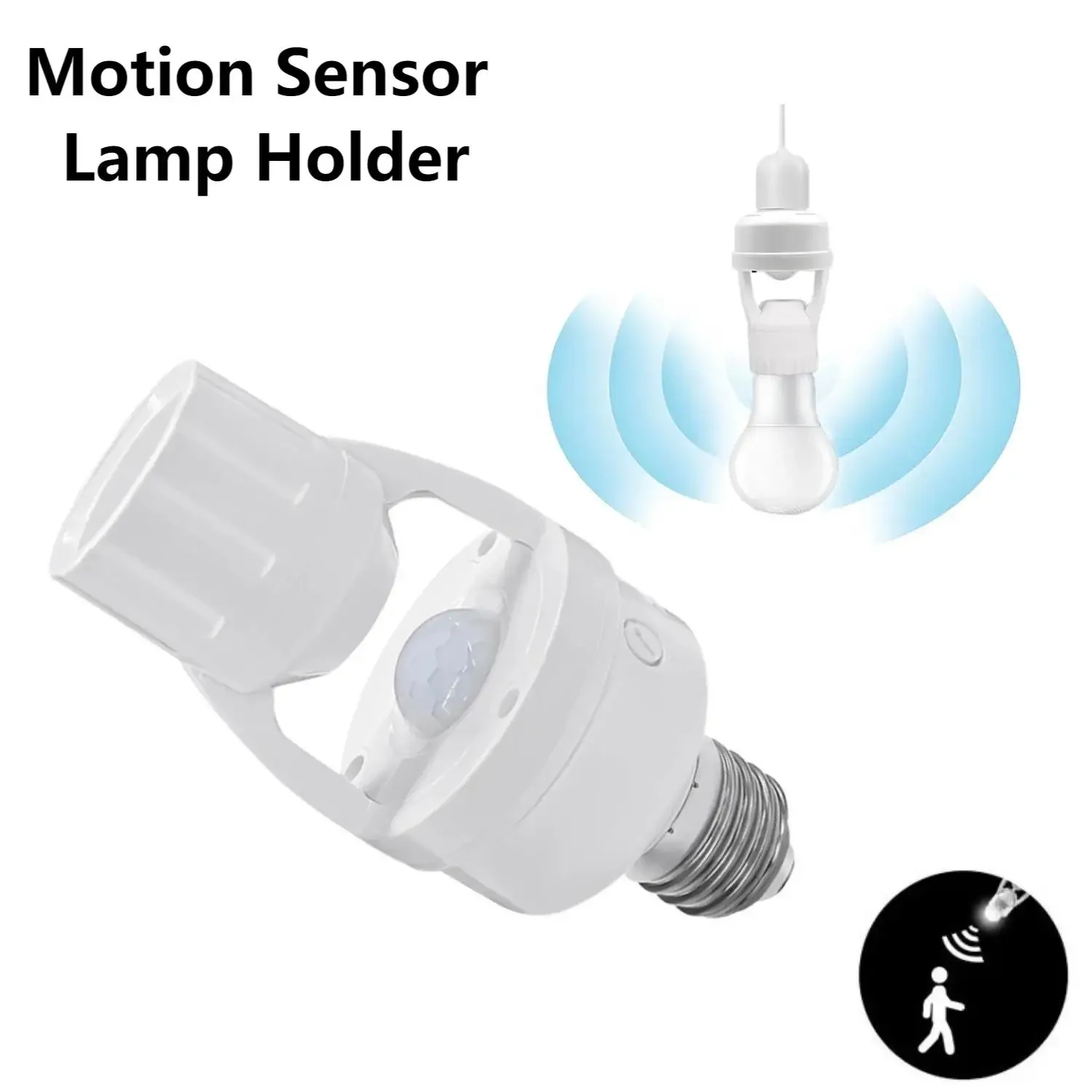 

E27 LED Bulb Motion Sensor Switch Lamp Holder PIR Smart Light Switch Human Body Infrared Lamp Socket Motion Detector Lamp Base