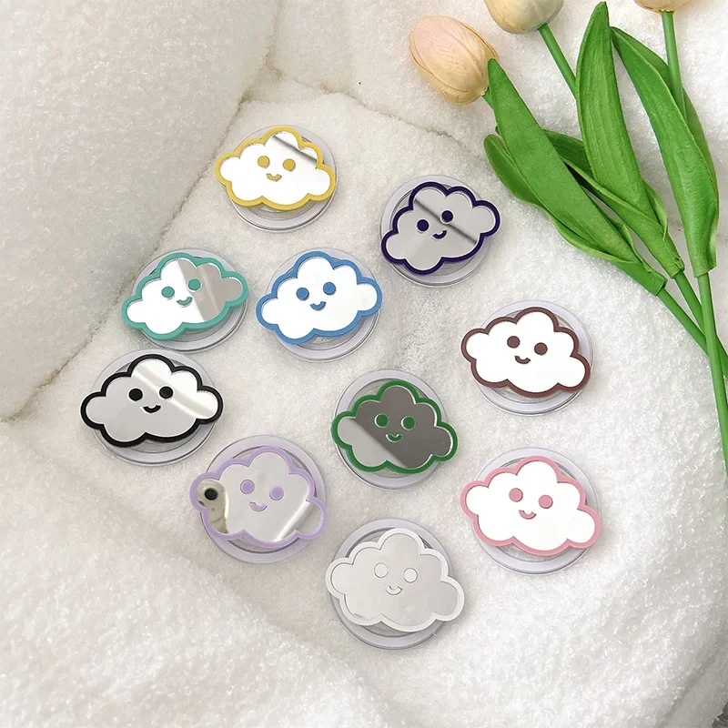 

Korean Cartoon Cloud Mirror Griptok For Magsafe Magnetic Holder Universal Smart Tok Grip Tok Stand For iPhone Lazy Bracket