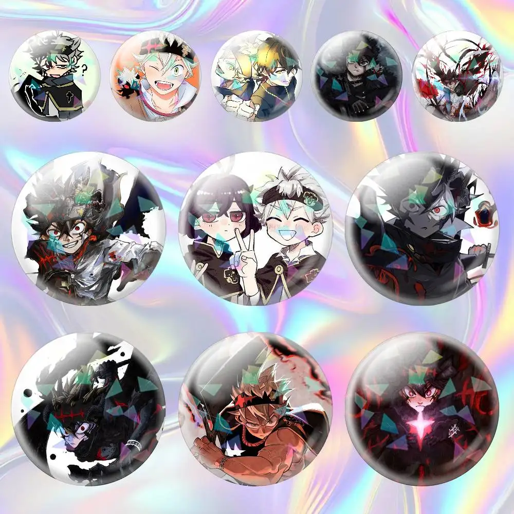 Asta Black Clover Cool Anime 75mm 58mm 44mm 25mm Brooch Backpack Hat Pins Accessories Toys Badge